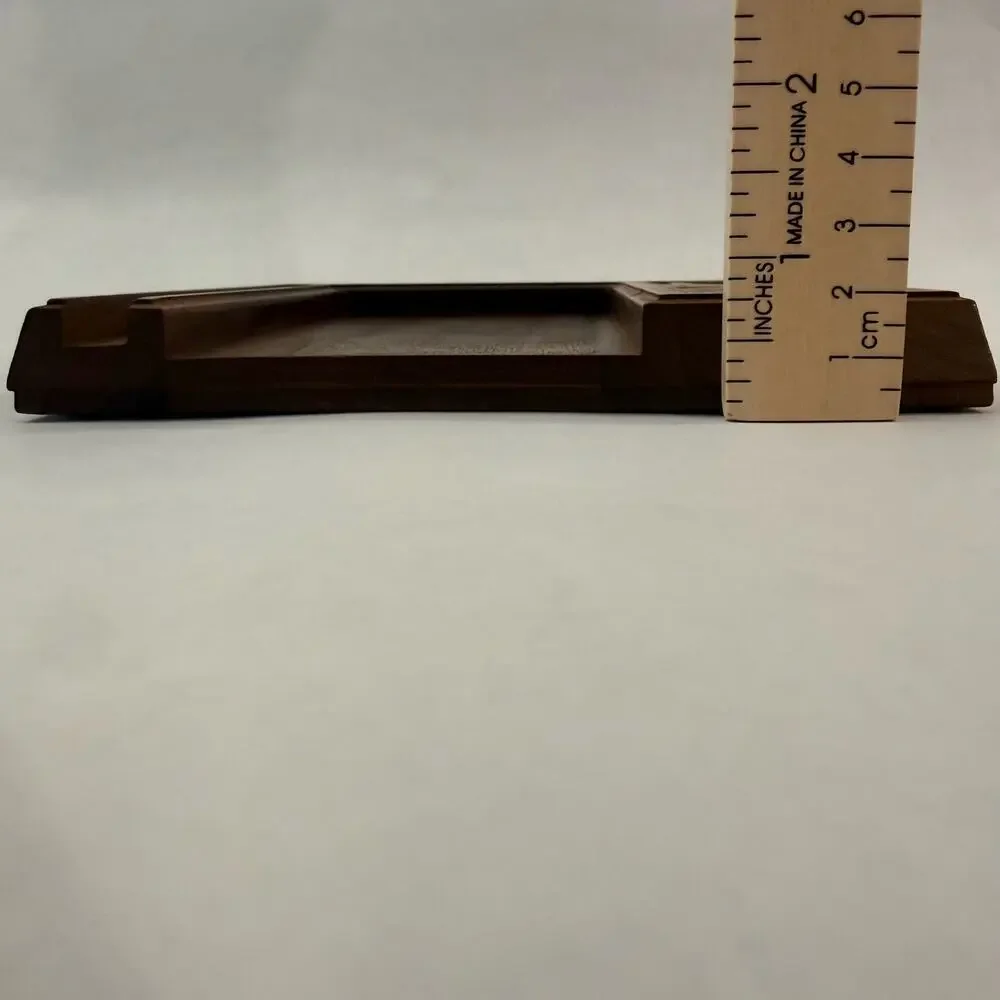 Lasercraft Walnut Coastal Lighthouse Seagull Desktop Note Pen Caddy Carved Wood